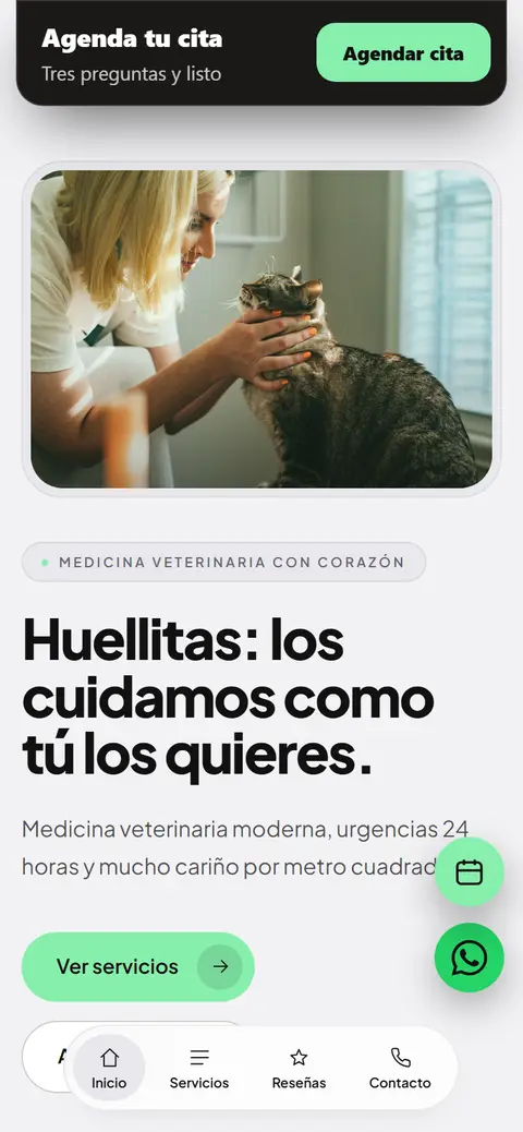 Página de Huellitas Vet